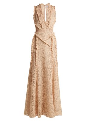 Medina Valencienne lace ruffle-trimmed dress | Altuzarra ...