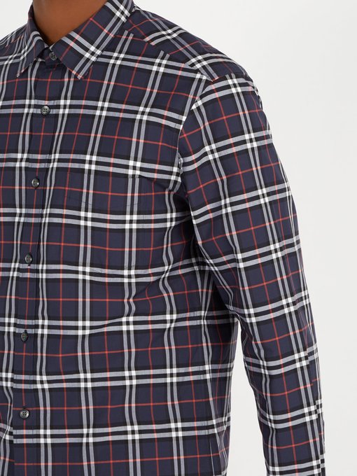 burberry check cotton shirt