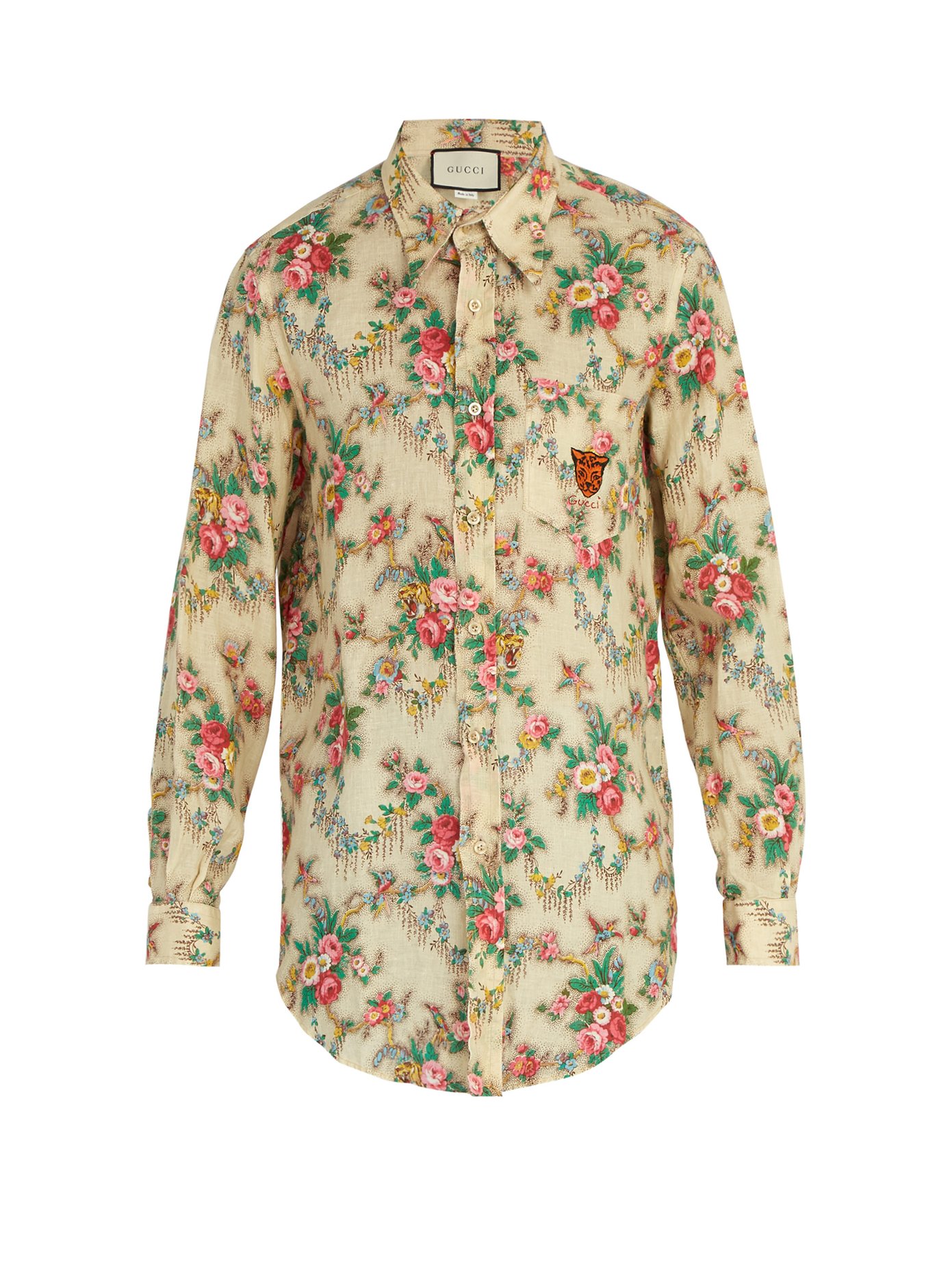 tiger embroidered shirt