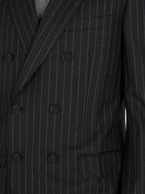 Striped double-breasted blazer | Gucci 