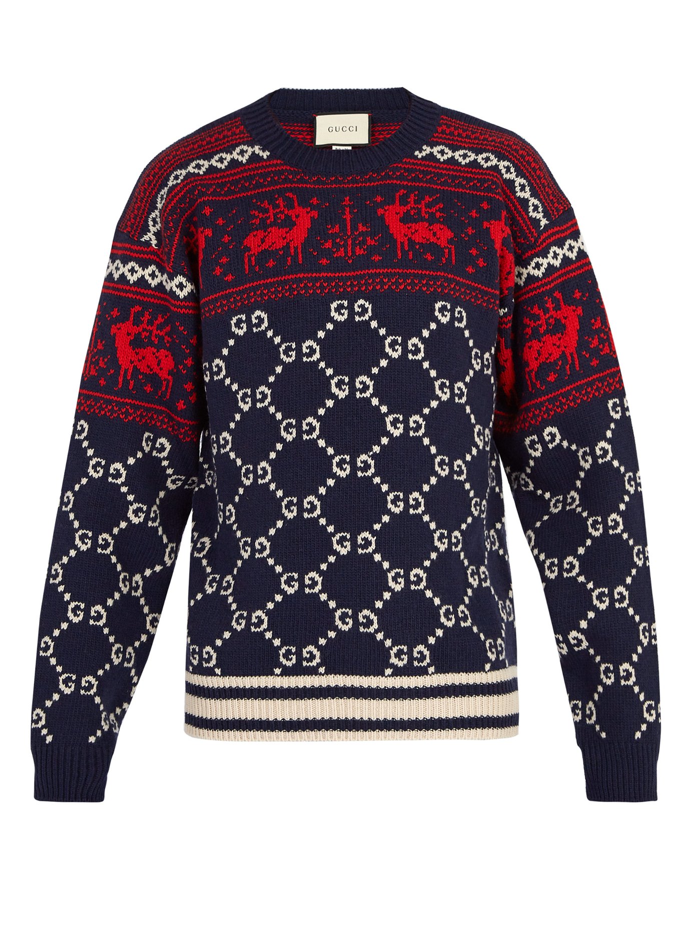 GG reindeer wool sweater | Gucci 
