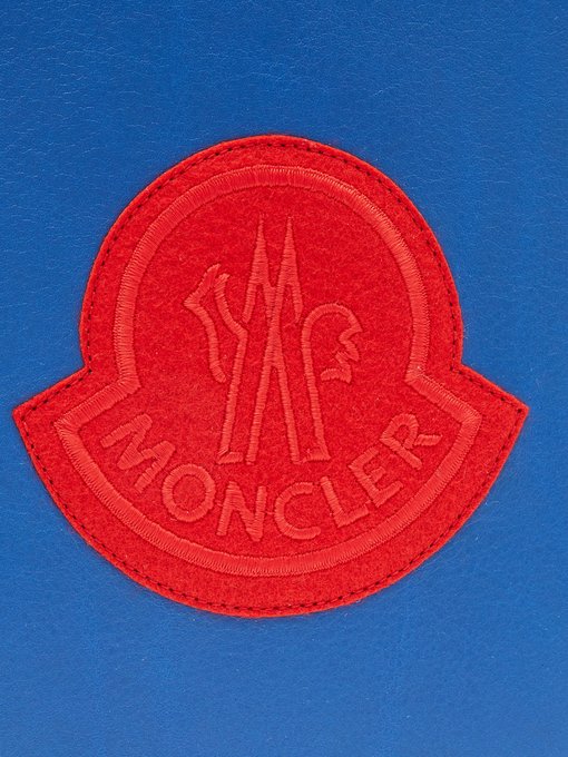 Logo-patch leather pouch | Moncler 