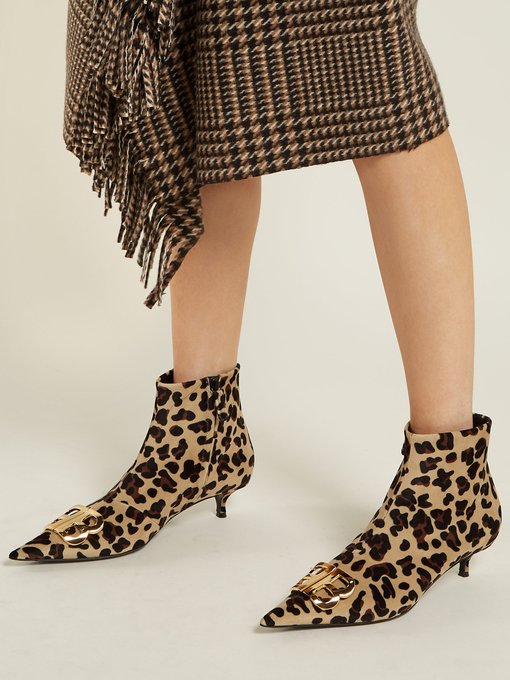 balenciaga leopard boots