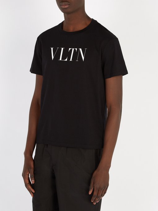 VLTN品牌名称印花纯棉T恤展示图