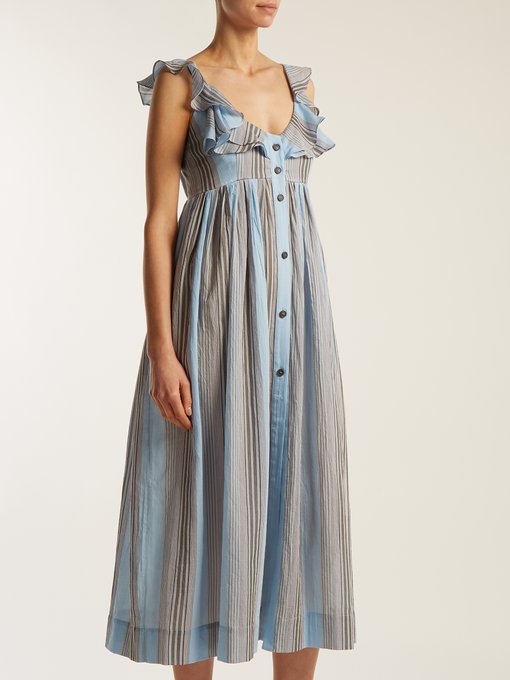Beatrice striped cotton dress | Three Graces London | MATCHESFASHION US