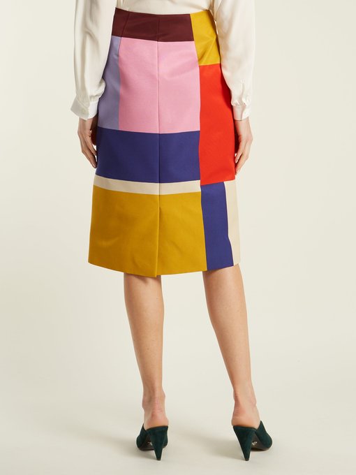 Sigma Ottoman colour-block pencil skirt展示图