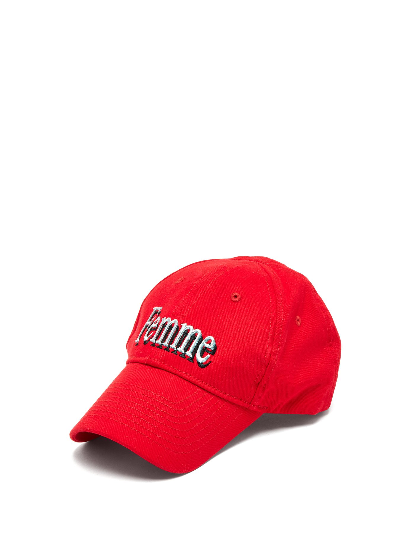 Femme-embroidered cotton cap 