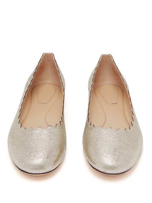 Lauren scallop-edge leather ballet flats | Chloé | MATCHESFASHION US