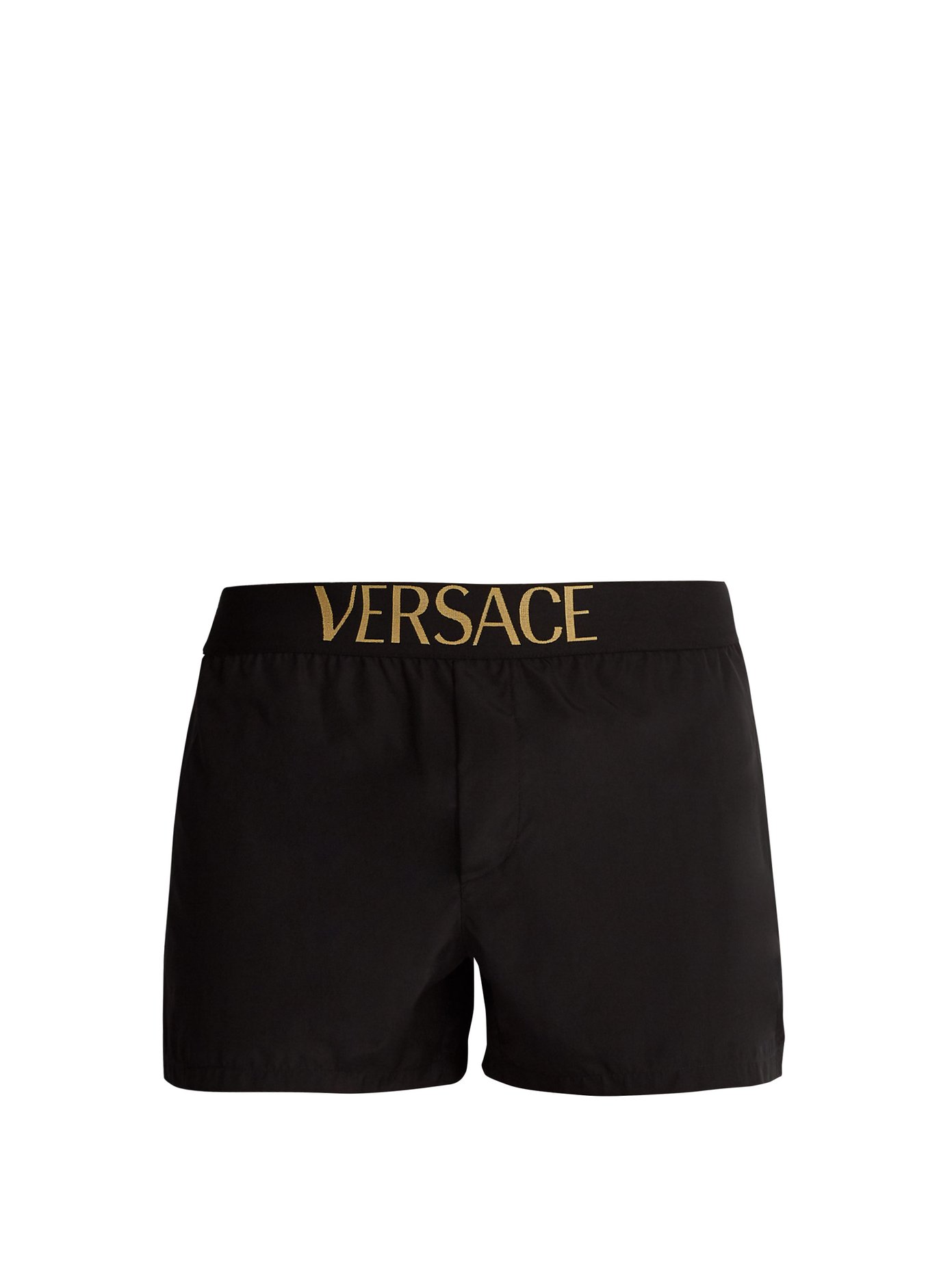 white versace swim shorts