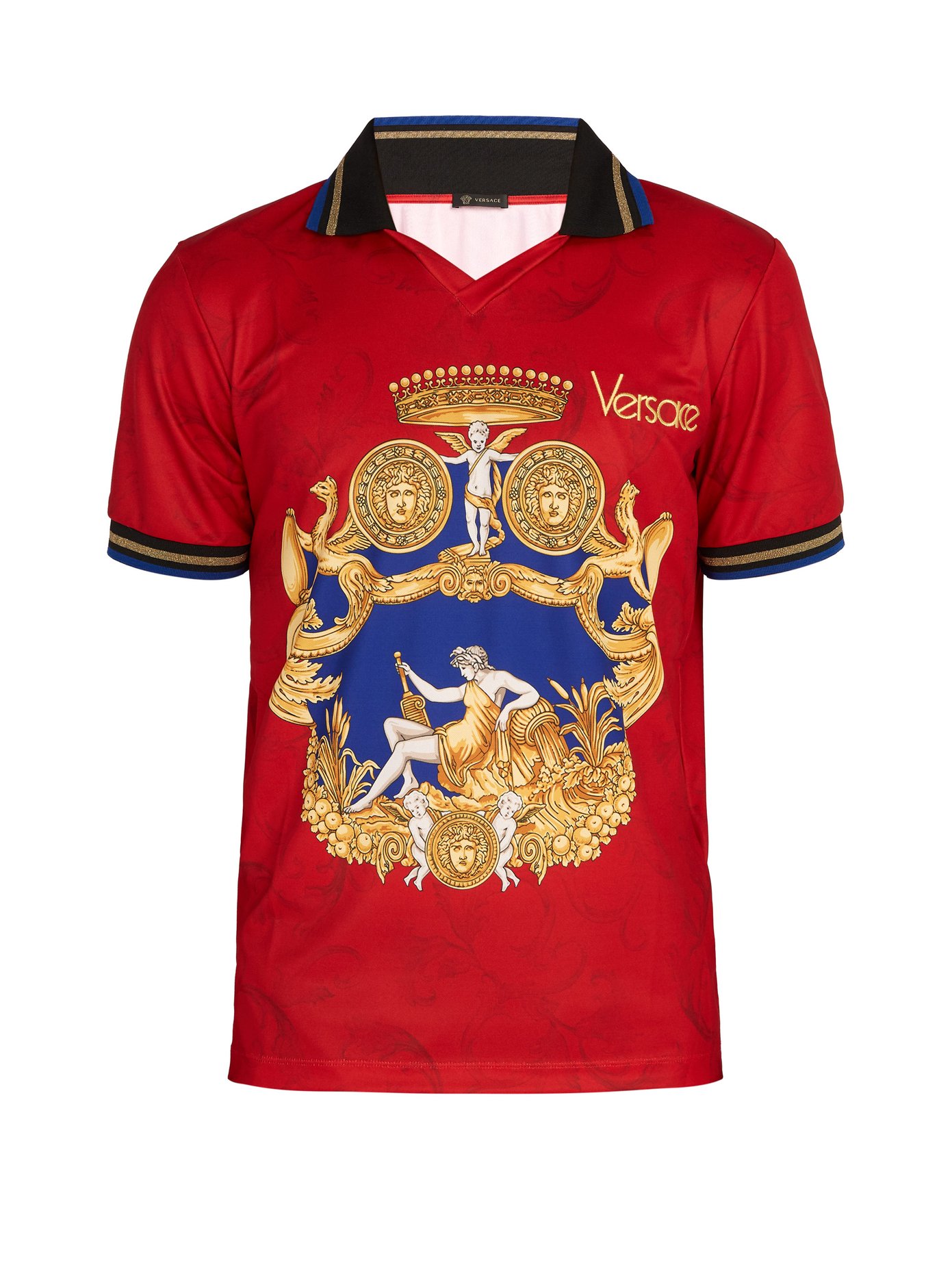 versace red polo