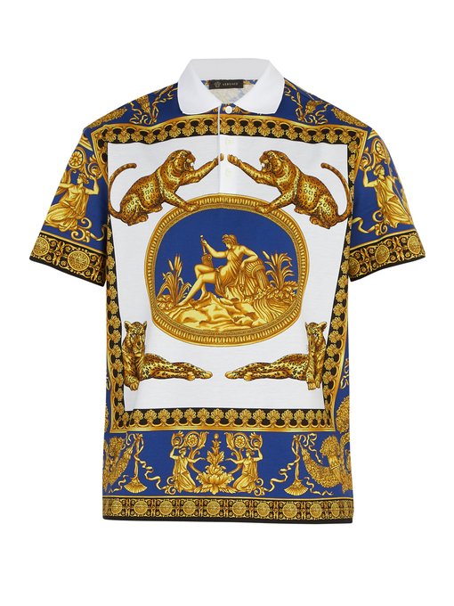 Leopard-print polo shirt | Versace | MATCHESFASHION US