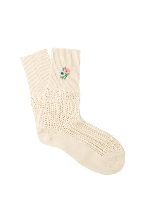 womens cream socks