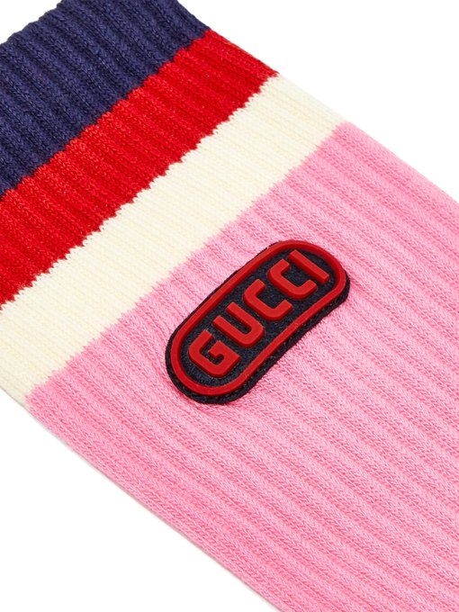 Logo-embellished striped ankle socks | Gucci | MATCHESFASHION US