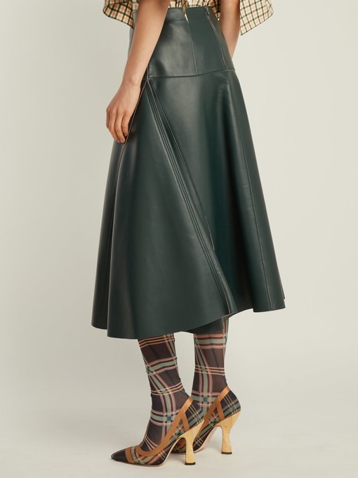 Panelled leather midi skirt | Fendi | MATCHESFASHION UK