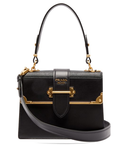 prada cahier leather shoulder bag