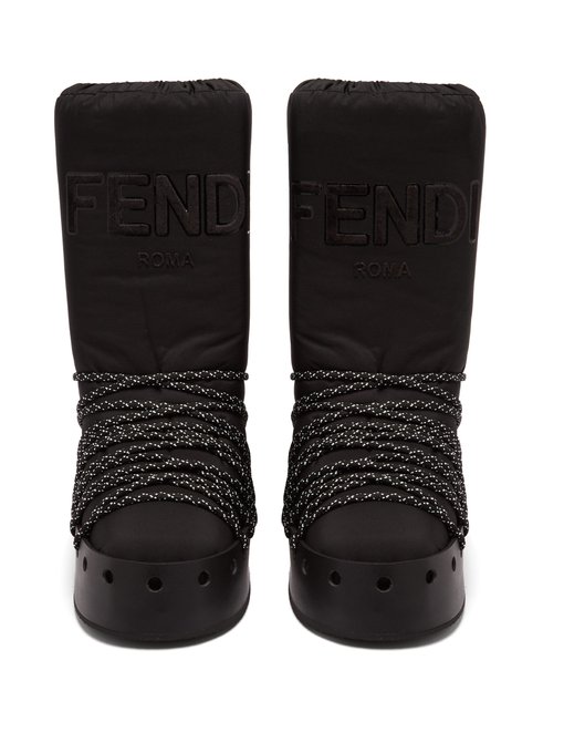 Velvet-logo snow boots | Fendi 