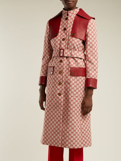 gucci red trench coat