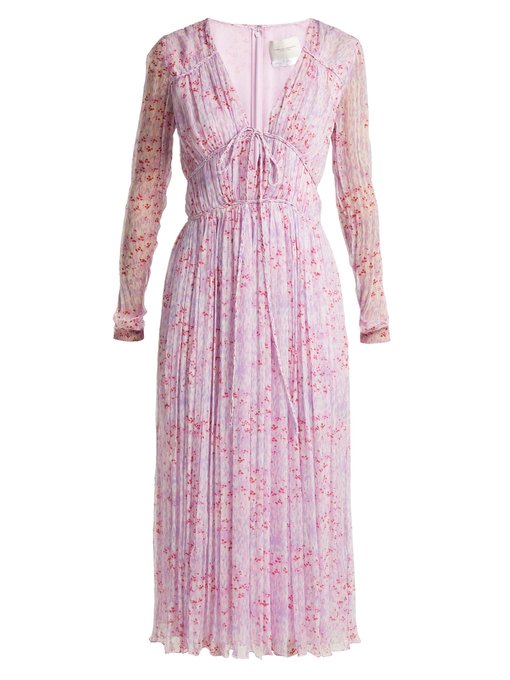 Floral-print silk-chiffon dress | Carolina Herrera | MATCHESFASHION UK