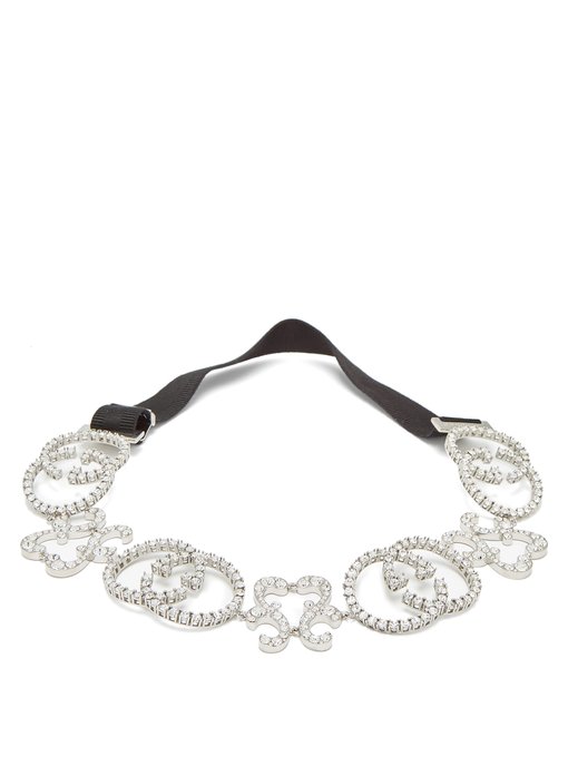 GG pave crystal headband | Gucci 