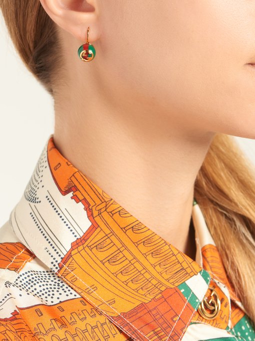 GG Web-stripe earrings | Gucci 