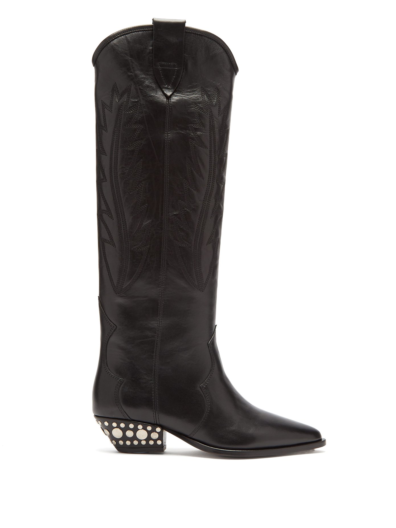 Dinzi western leather knee-high boots 