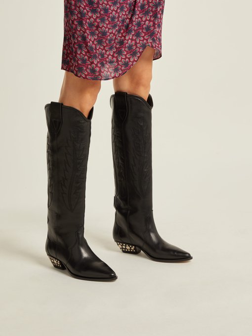 Dinzi western leather knee-high boots | Isabel Marant | MATCHESFASHION US
