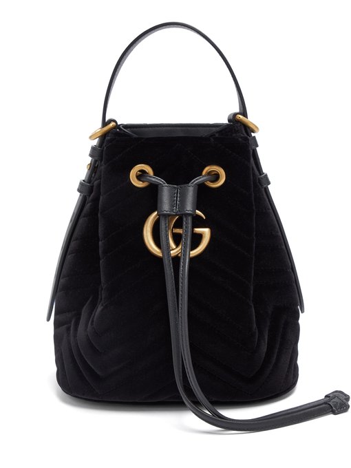 black gucci velvet bag