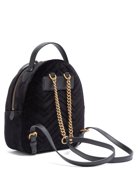 gucci marmont velvet backpack