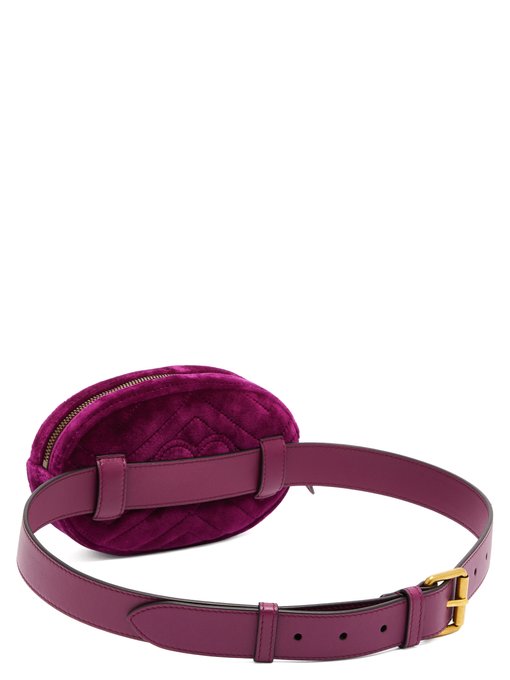 Gucci Small Gg Marmont 2.0 Velvet Belt Bag - Pink, Fucsia/ Fucsia/ Viola | ModeSens