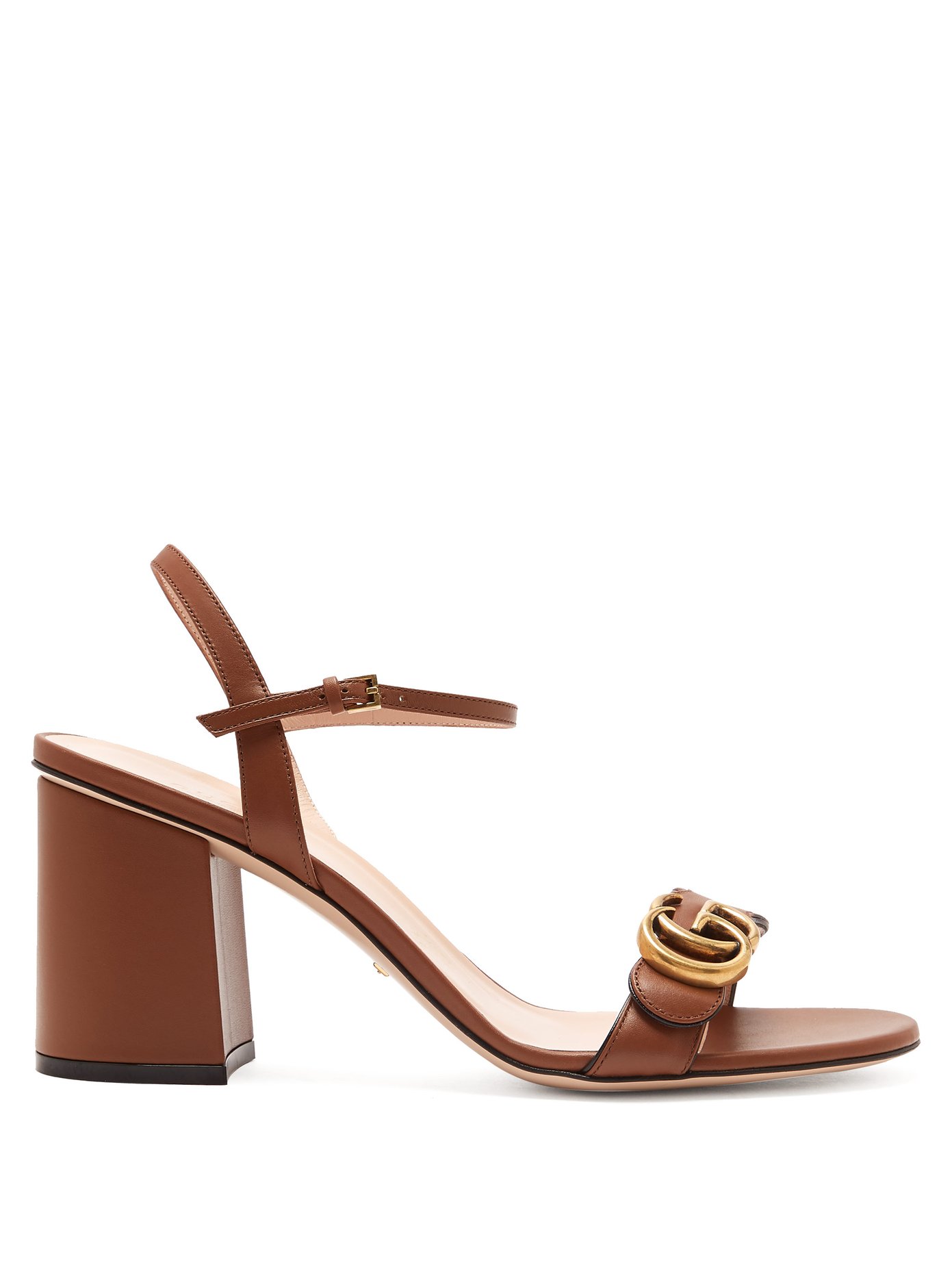GG Marmont block-heel leather sandals 