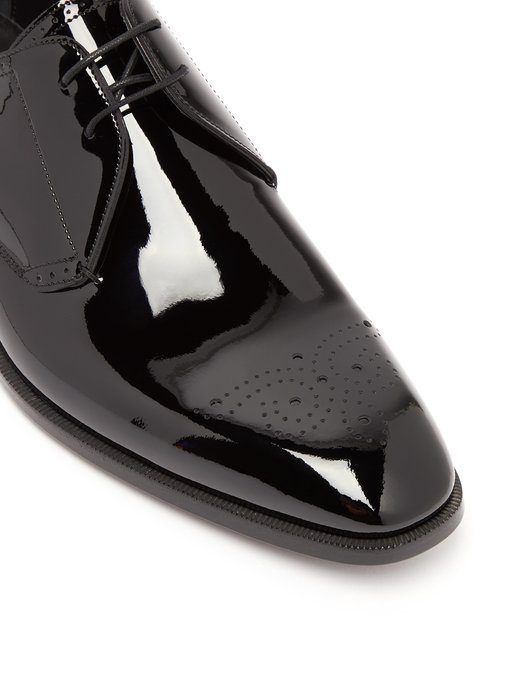 Cranbrook patent-leather derby shoes展示图