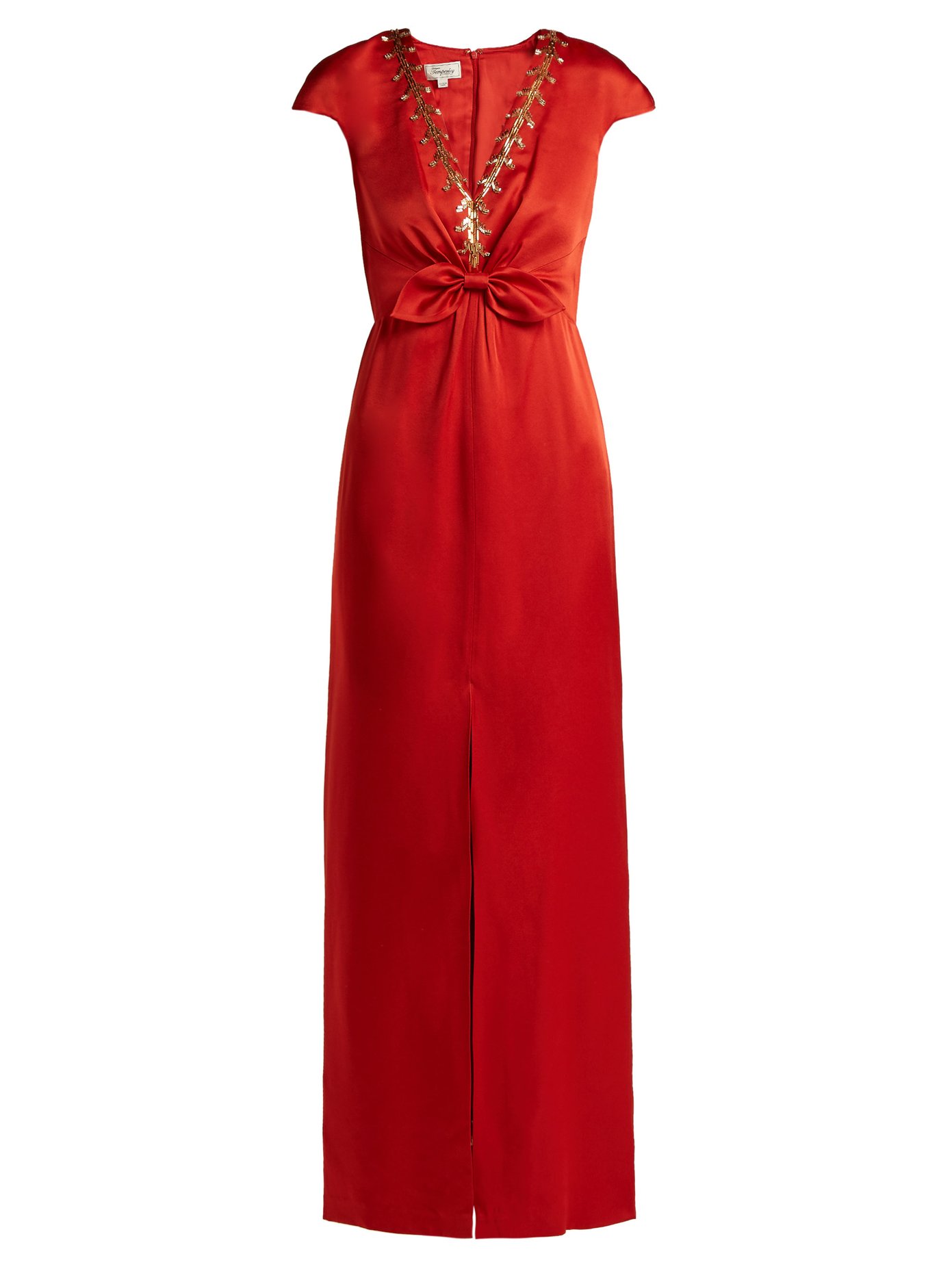 Temperley London Nile sequin-embellished satin gown