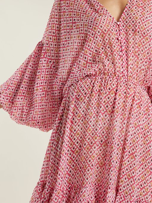 Nikki paisley-print crepe de Chine silk dress | Saloni | MATCHESFASHION UK