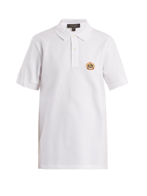 burberry white polo