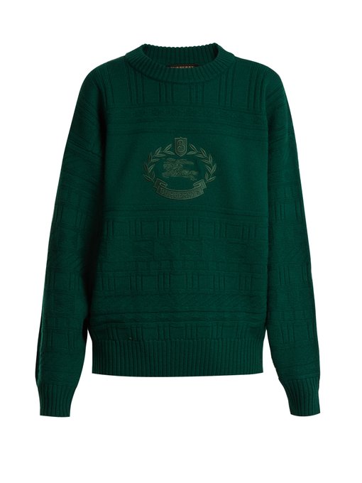 burberry sweater green