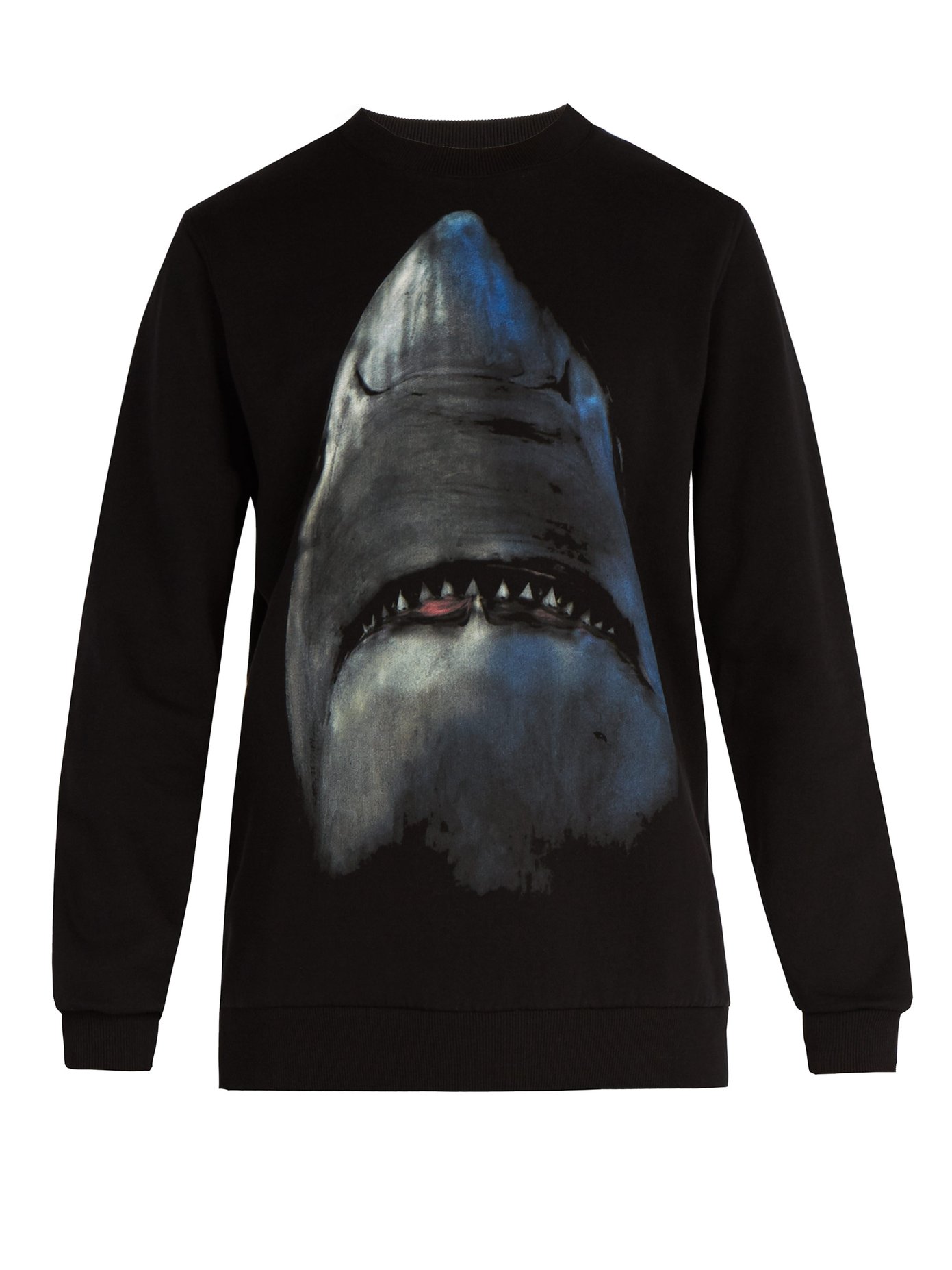 Shark-print cotton sweatshirt 