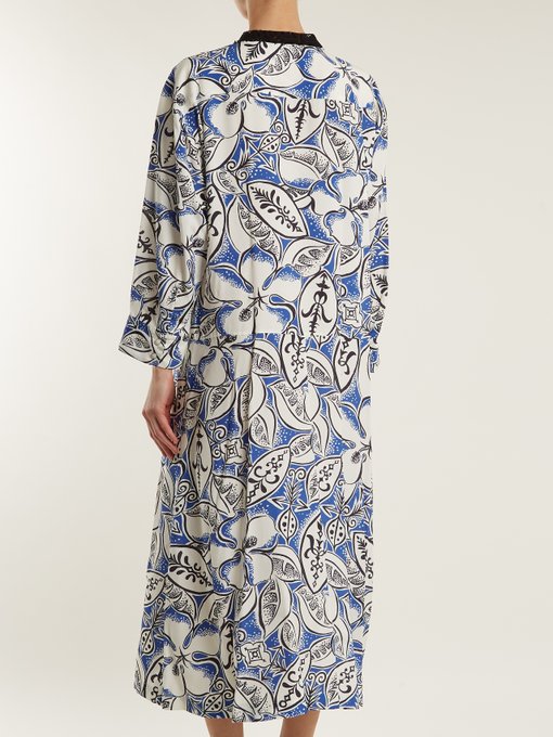 Floral-print lace-collar midi dress | Toga | MATCHESFASHION UK