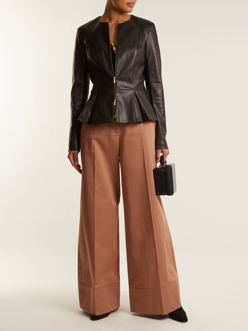 Anaste collarless leather jacket | The Row | MATCHESFASHION UK