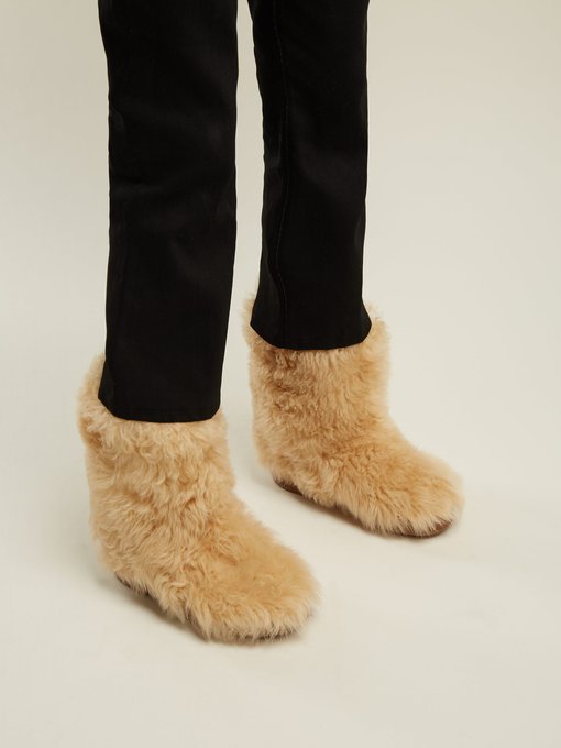 ysl boots fur