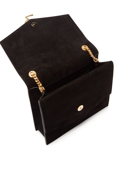 sulpice double flap crossbody wallet on a chain