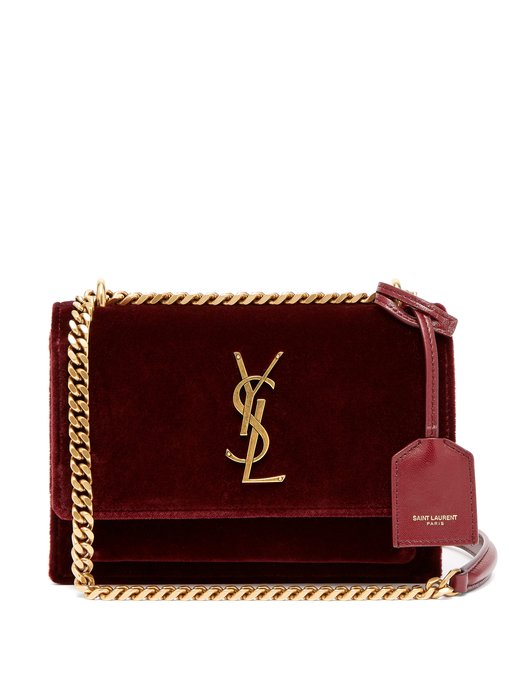 ysl sunset velvet bag