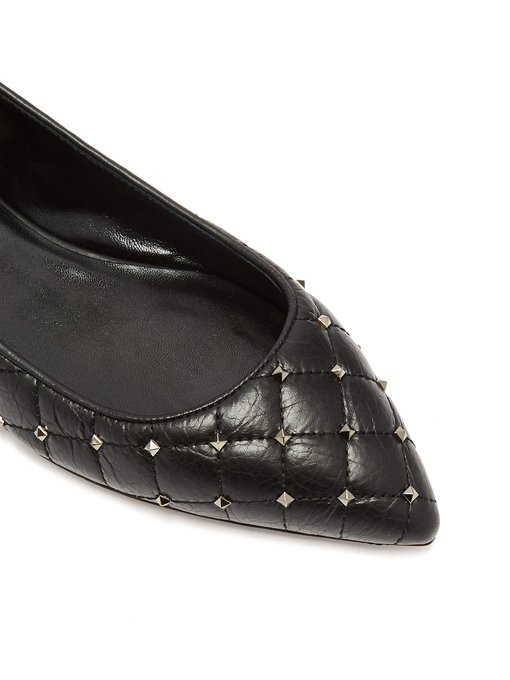 quilted leather flats