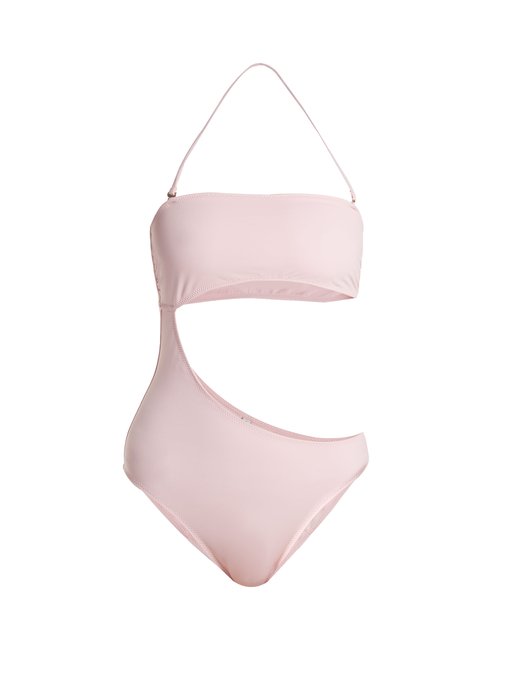 bandeau cut out swimsuit