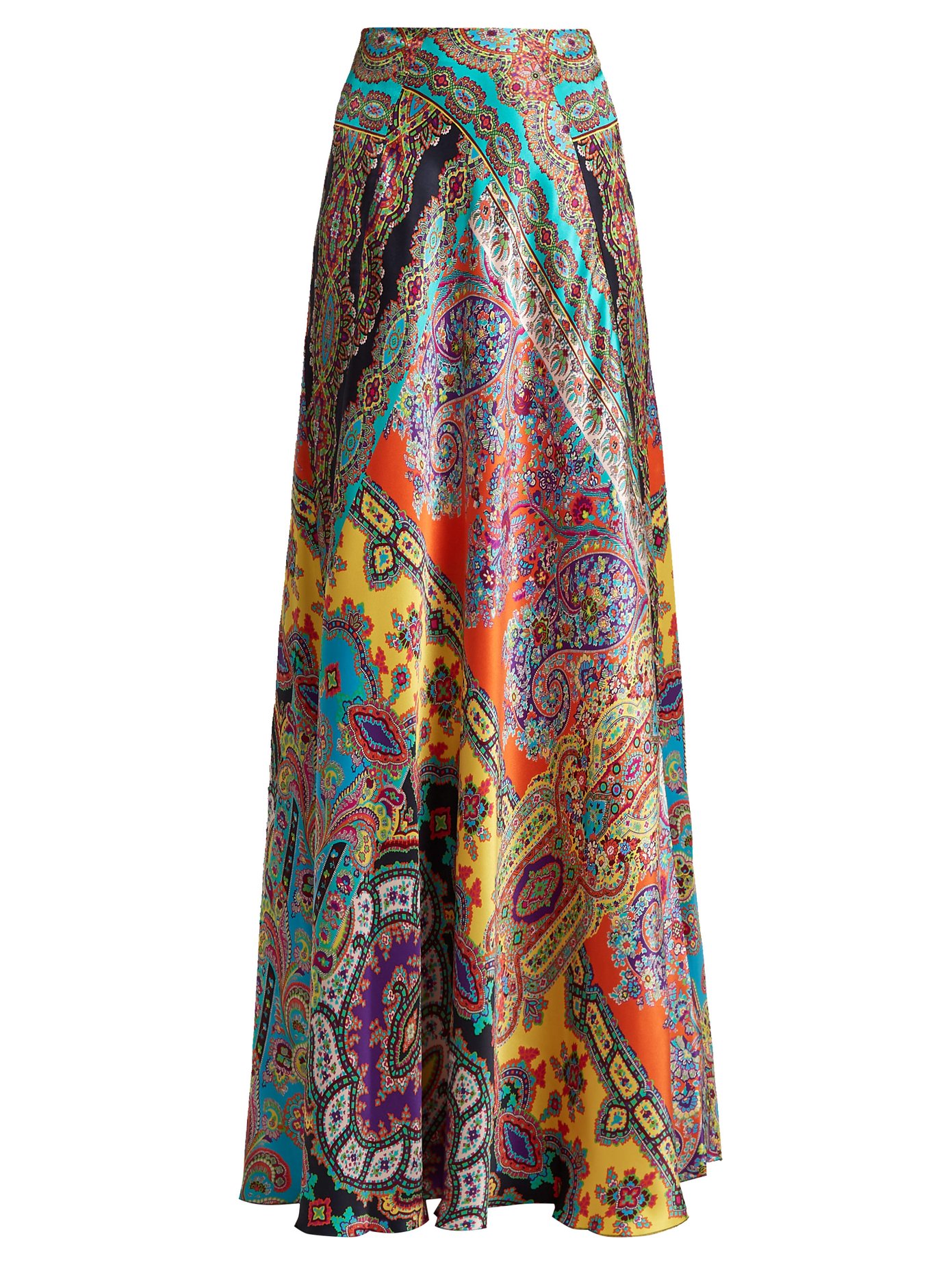 paisley print maxi skirt