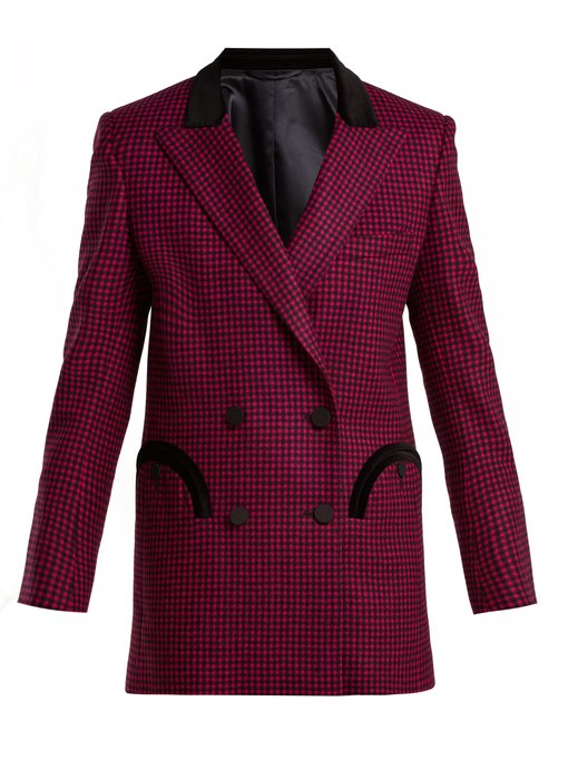 Blazé Milano Fair & Square gingham double-breasted wool blazer