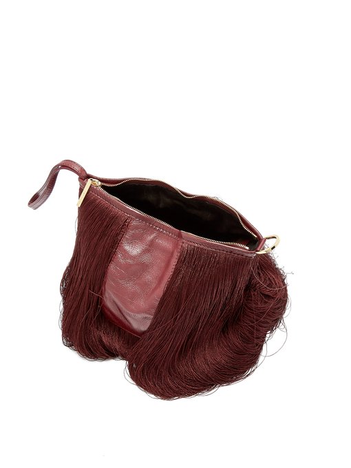 Lantern tassel-embellished leather bag展示图