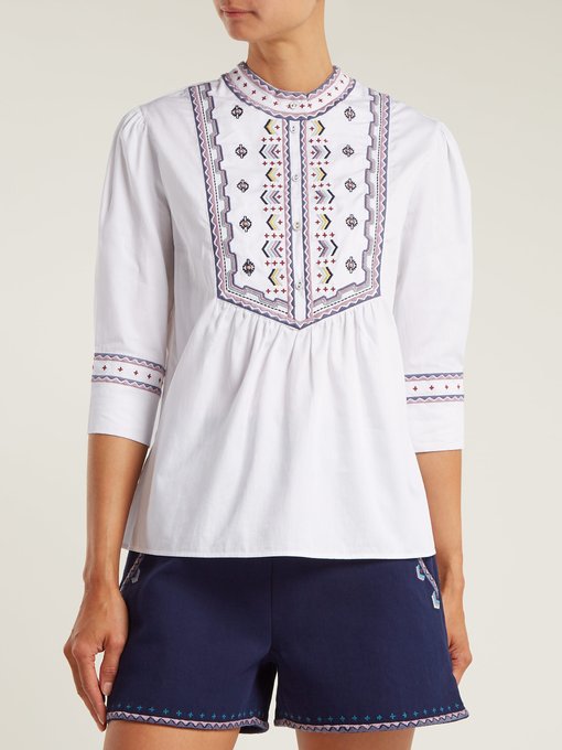 Willow embroidered cotton top展示图