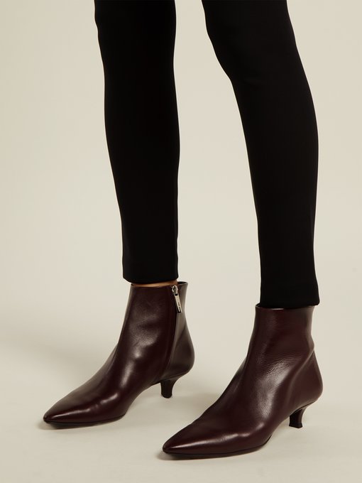 the row coco leather ankle boots