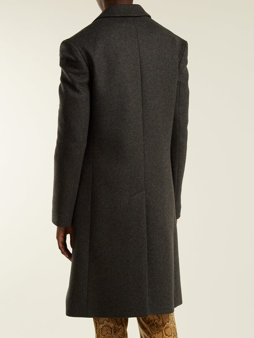 Double-breasted wool-blend coat展示图