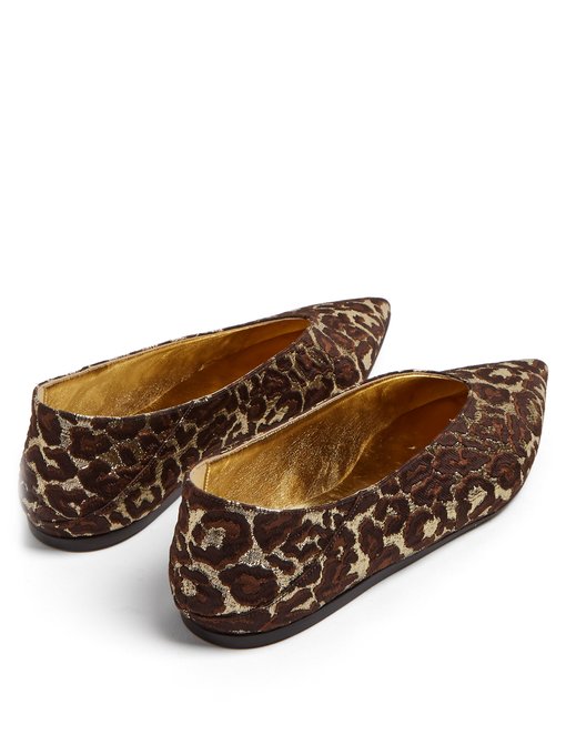 leopard print pointed flats